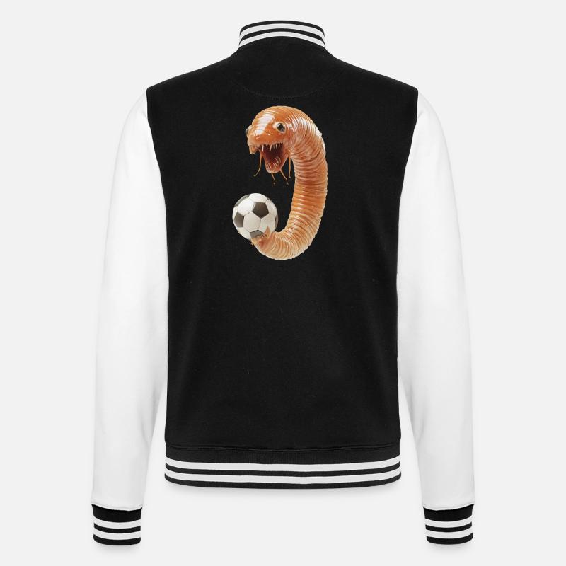 Wurm - College-Sweatjacke - Schwarz/Weiß