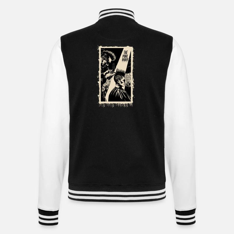 Punk barber sharp cuts - College Sweat Jacket - black/white