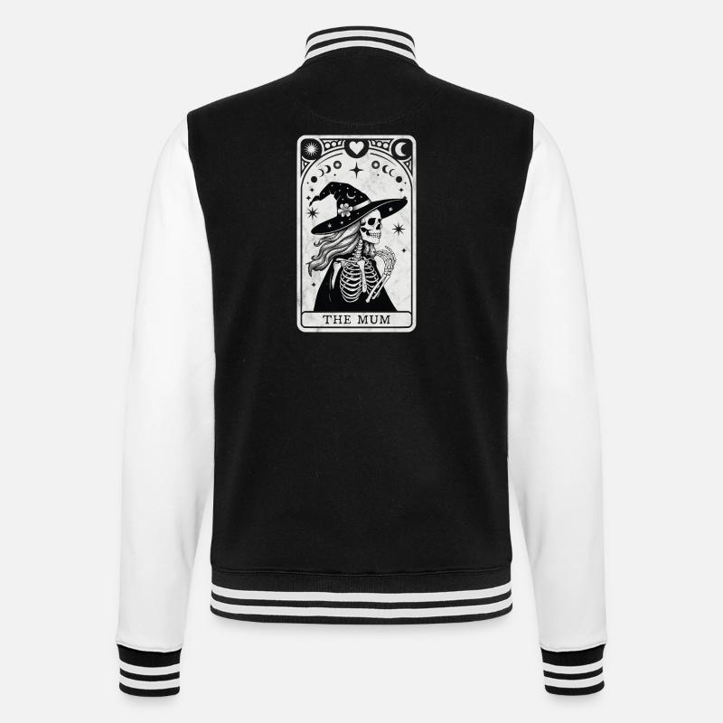 Tarot-Mutter - College-Sweatjacke - Schwarz/Weiß