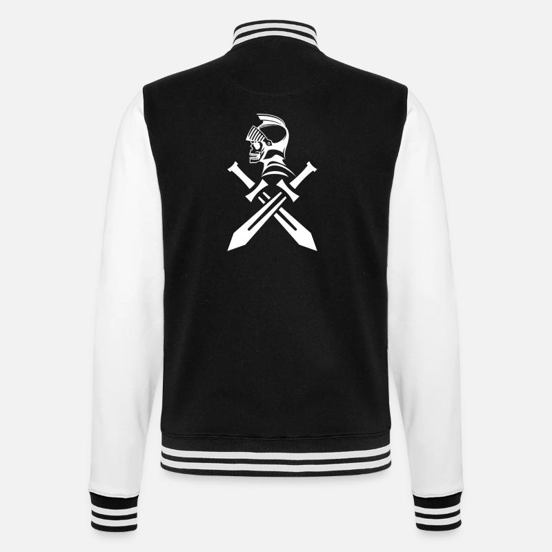White Ghost Knight - College Sweat Jacket - black/white