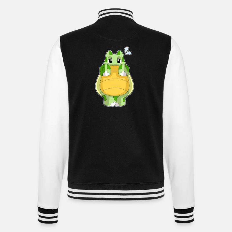 Turtle Shy - College Sweat Jacket - black/white