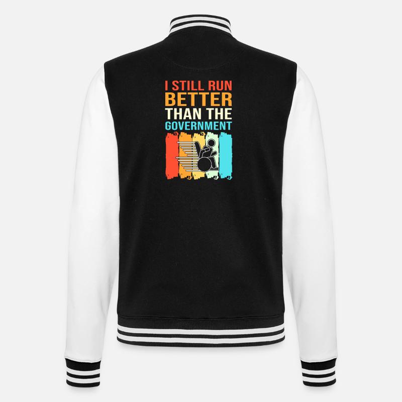 Rollstuhl - College-Sweatjacke - Schwarz/Weiß