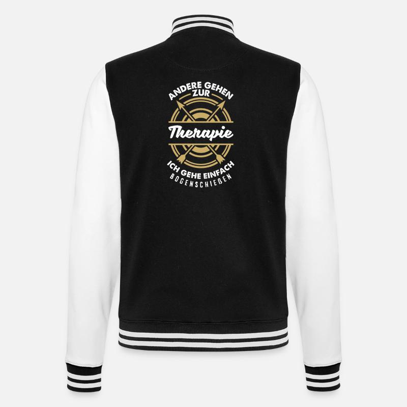 I go archery - College Sweat Jacket - black/white
