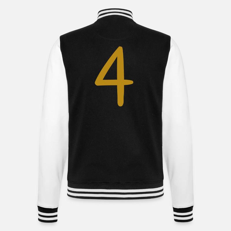 4 - College Sweat Jacket - black/white