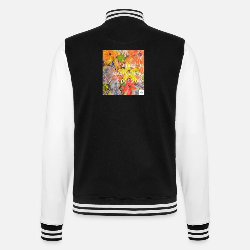 imagine everything is possible I statementstyle - College Sweat Jacket - black/white