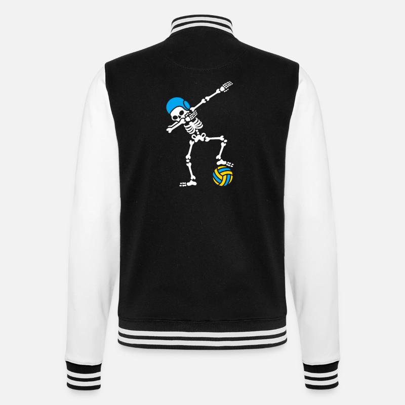 Skeleton Spike Volleyball Halloween - Veste Teddy - noir/blanc