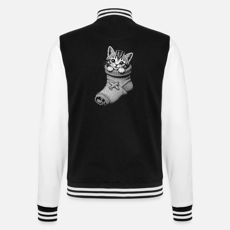 Kitten - College Sweat Jacket - black/white