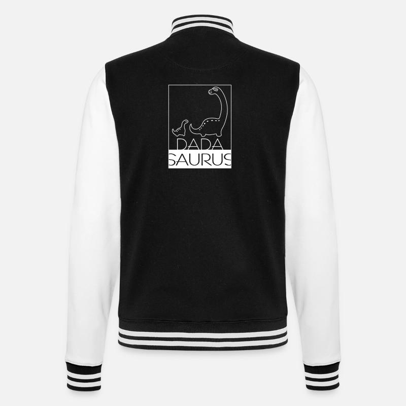 Dadasaurus - College-Sweatjacke - Schwarz/Weiß
