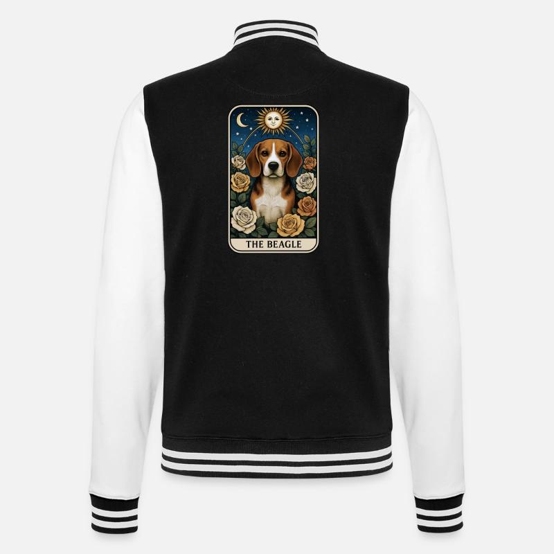 Beagle - College-Sweatjacke - Schwarz/Weiß