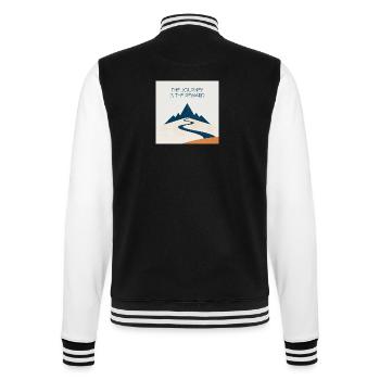 The Journey is the reward - College-Sweatjacke - Schwarz/Weiß - Hinten - Marisol (170cm)