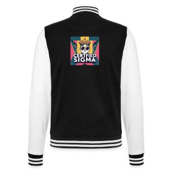 Certified sigma - College Sweat Jacket - black/white - Back - Marisol (170cm)