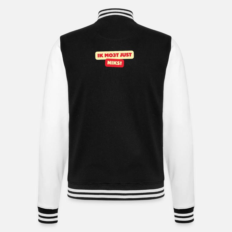 I mo3t just nothing - College Sweat Jacket - black/white