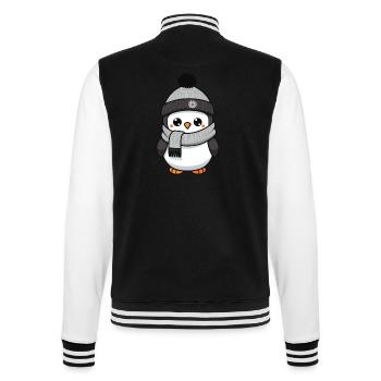 Penguin Winter Comic - College Sweat Jacket - black/white - Back - Marisol (170cm)