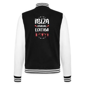 Ibiza Drinking Team - College Sweat Jacket - black/white - Back - Marisol (170cm)