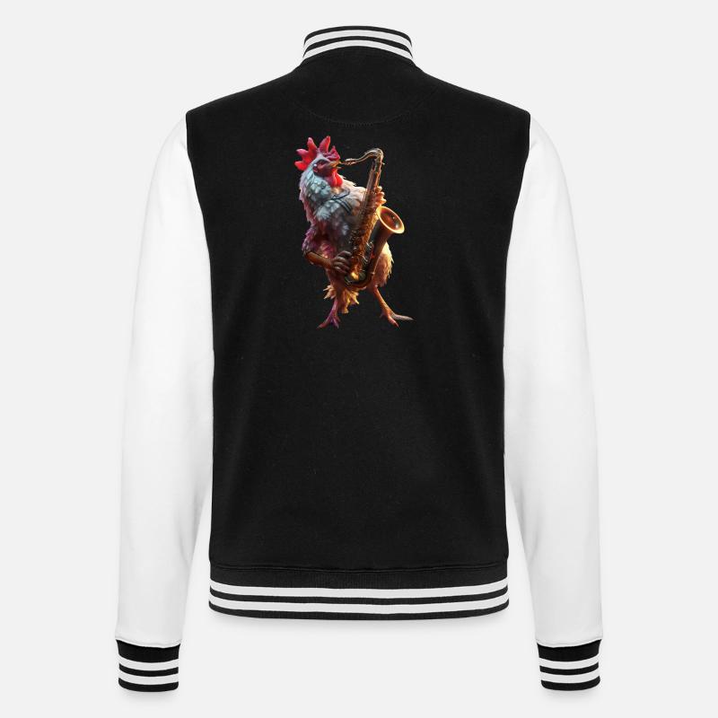 Hahn Saxophone - Veste Teddy - noir/blanc