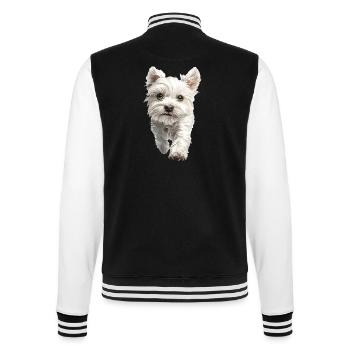 Maltesisch - College-Sweatjacke - Schwarz/Weiß - Hinten - Marisol (170cm)