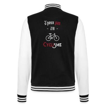 j'peux pas j'ai cyclisme - Veste Teddy - noir/blanc - Dos - Marisol (170cm)