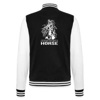 CHEVAL La vie est meilleure Cheval Cheval Dicton Wilsigns - Veste Teddy - noir/blanc - Dos - Marisol (170cm)