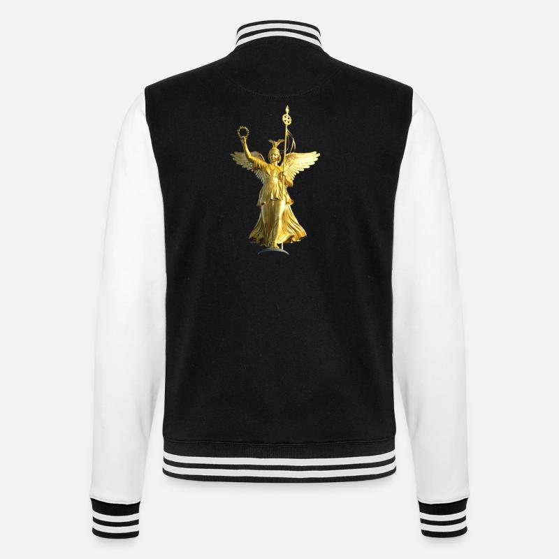 Siegessäule Berlin - College-Sweatjacke - Schwarz/Weiß