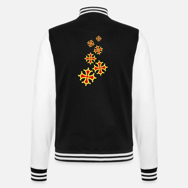 occitania Quer 6 - College-Sweatjacke - Schwarz/Weiß