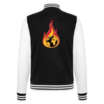 terre sur le feu planète accueil changement climatique global erw - Veste Teddy - noir/blanc - Dos - Marisol (170cm)