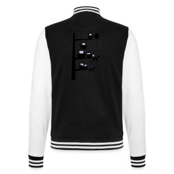 viele eulen - College-Sweatjacke - Schwarz/Weiß - Hinten - Marisol (170cm)