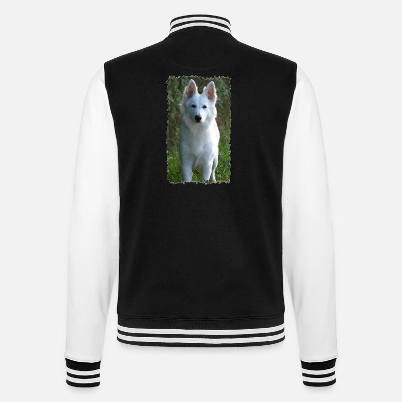 weißer Engel - College-Sweatjacke - Schwarz/Weiß