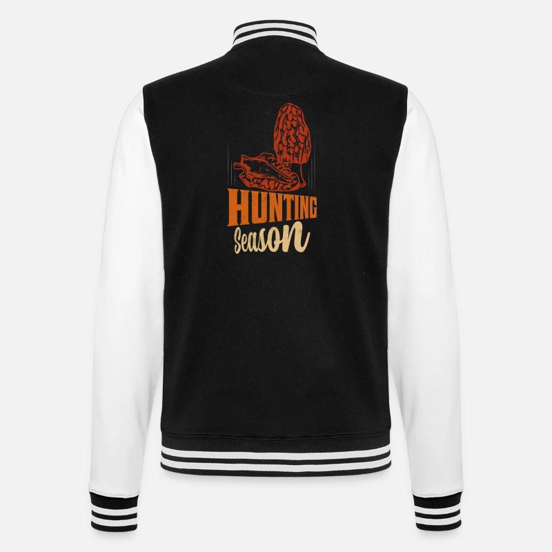 Saison de chasse Mycologue Champignon - Veste Teddy - noir/blanc