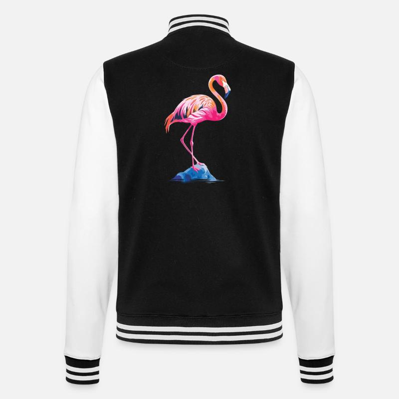 Flamant - Veste Teddy - noir/blanc