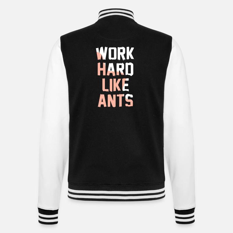 Travaillez dur comme des fourmis - Veste Teddy - noir/blanc