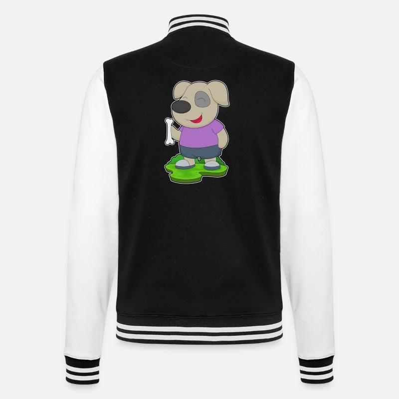 Os de chien - Veste Teddy - noir/blanc