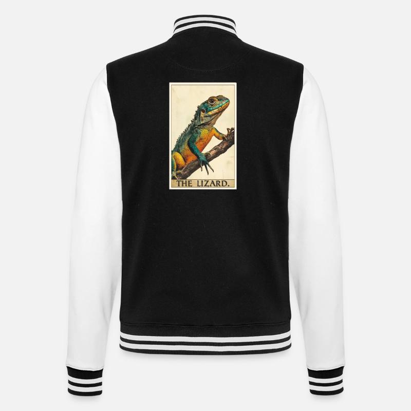 Eidechsen Eidechse - College-Sweatjacke - Schwarz/Weiß