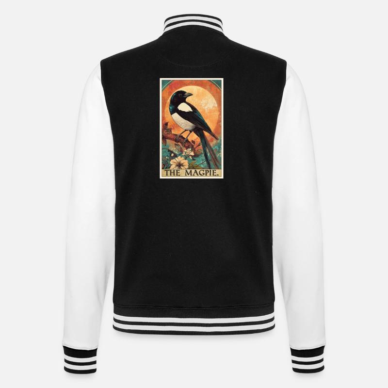 Magpies Magpie - College Sweat Jacket - black/white