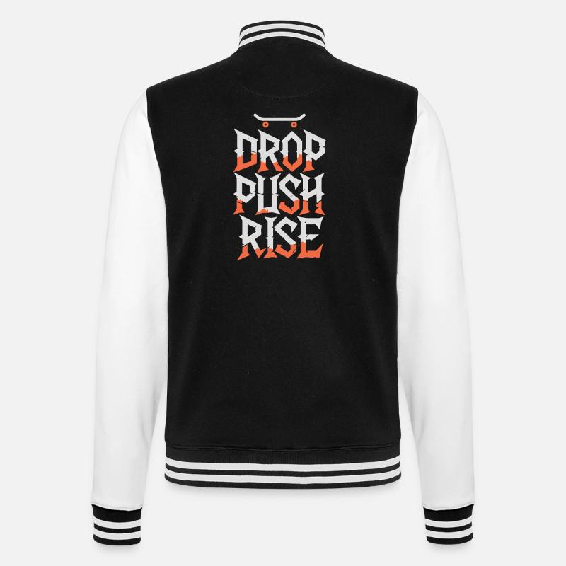 Drop Push Rise - Veste Teddy - noir/blanc