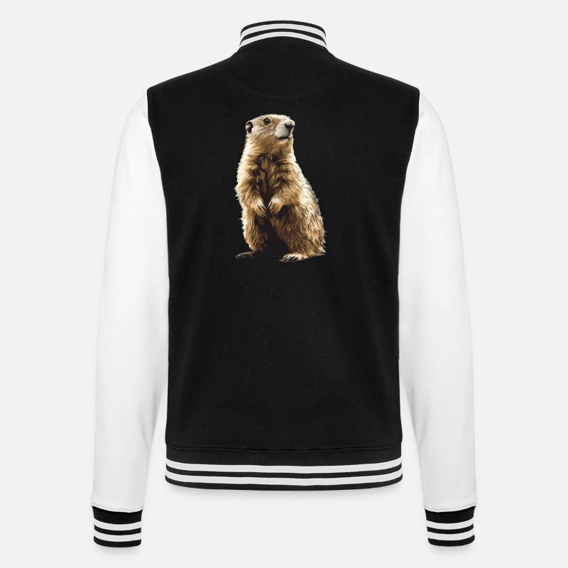 Marmots Groundhog - College Sweat Jacket - black/white