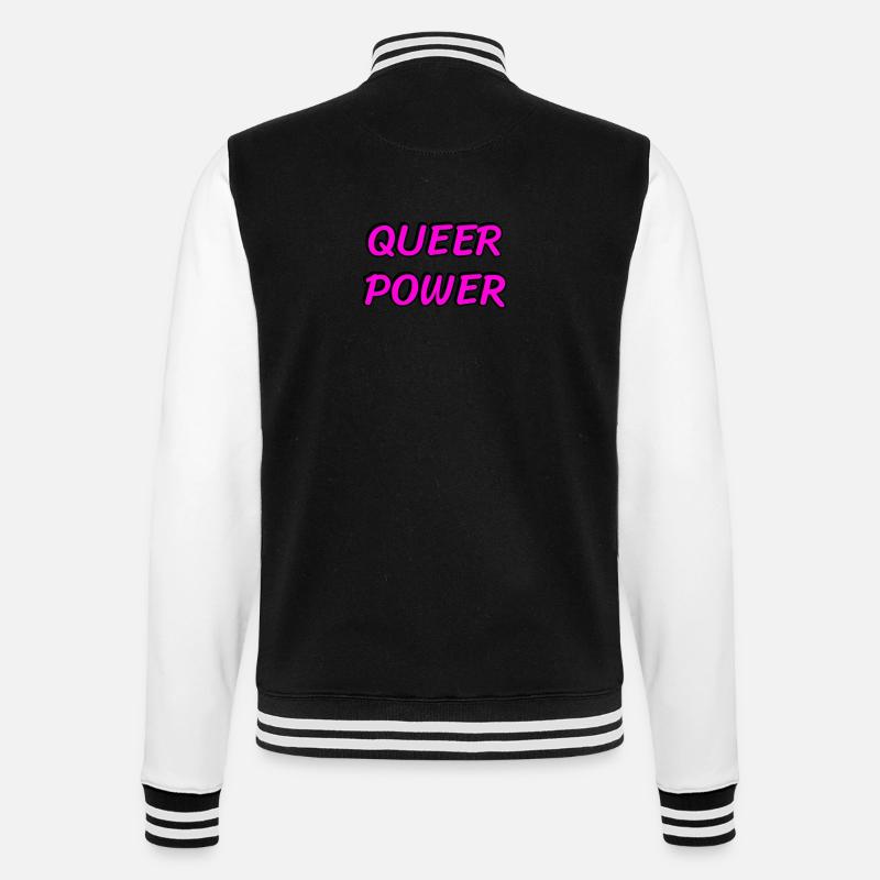 Queer Power - College Sweat Jacket - black/white