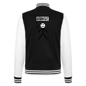 La politique suce - la politique pue, les chiffres de bâton - Veste Teddy - noir/blanc - Dos - Marisol (170cm)