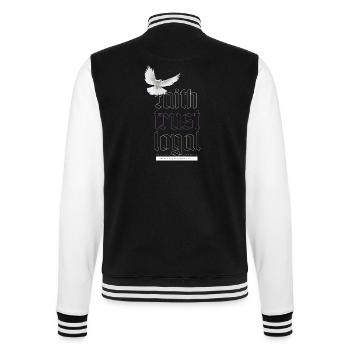 Faith trust loyal - College-Sweatjacke - Schwarz/Weiß - Hinten - Marisol (170cm)