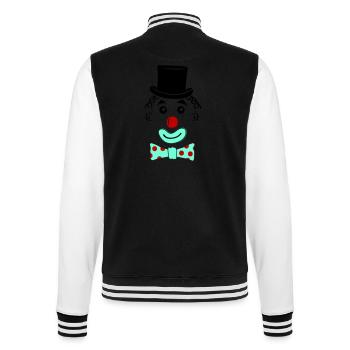 clown smile - College-Sweatjacke - Schwarz/Weiß - Hinten - Marisol (170cm)