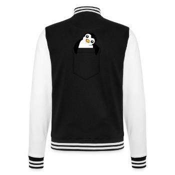 Süßer Kleiner Pinguin Brusttasche Reise Tasche - College-Sweatjacke - Schwarz/Weiß - Hinten - Marisol (170cm)