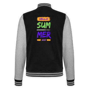 Hello Summer - College-Sweatjacke - Schwarz/Grau meliert - Hinten - Marisol (170cm)