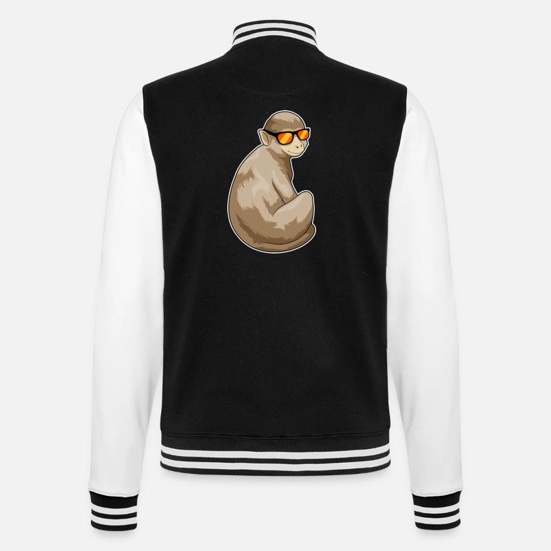 Monkey Sunglasses - College Sweat Jacket - black/white