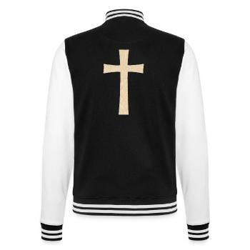 Kreuz - College-Sweatjacke - Schwarz/Weiß - Hinten - Marisol (170cm)