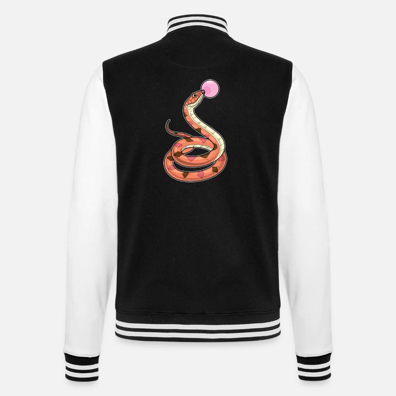 Chewing-gum serpent - Veste Teddy - noir/blanc