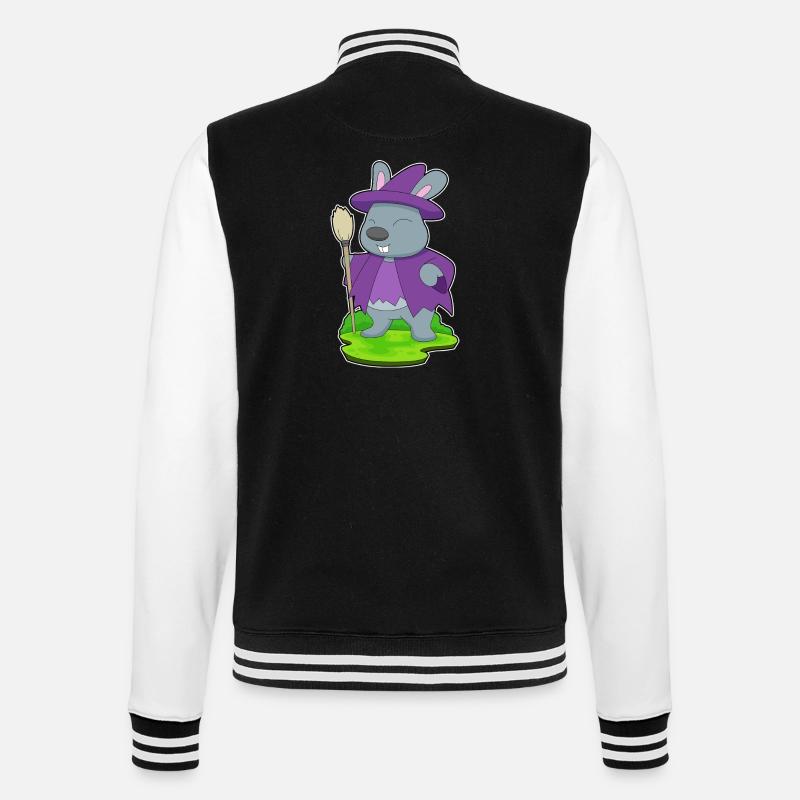 Bunny Halloween Witch - College Sweat Jacket - black/white