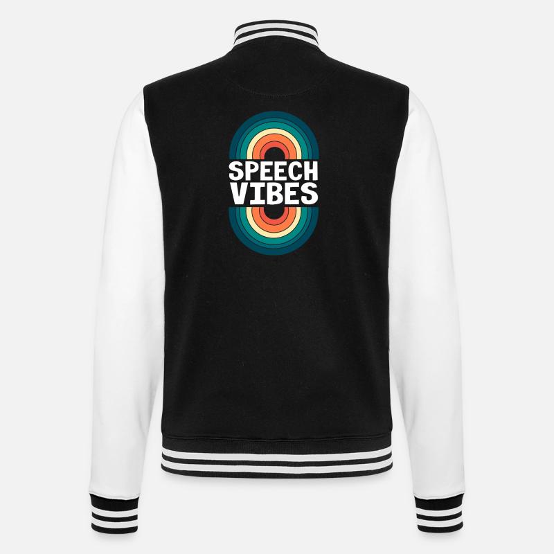 Speech Therapy Speech Therapist - College Sweat Jacket - black/white