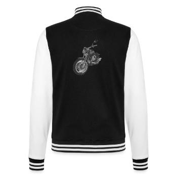 Motorrad - College-Sweatjacke - Schwarz/Weiß - Hinten - Marisol (170cm)