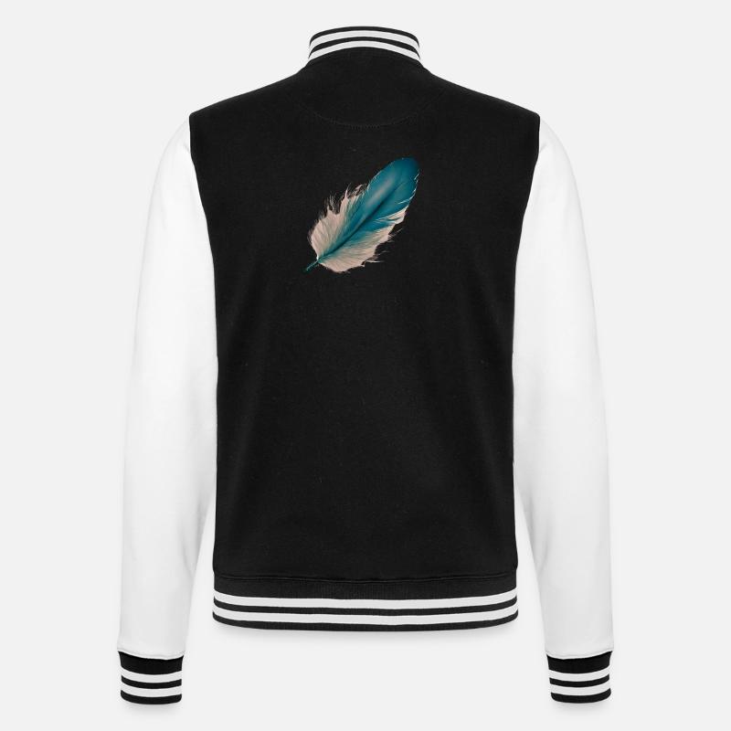 Feder Leichtigkeit - College-Sweatjacke - Schwarz/Weiß