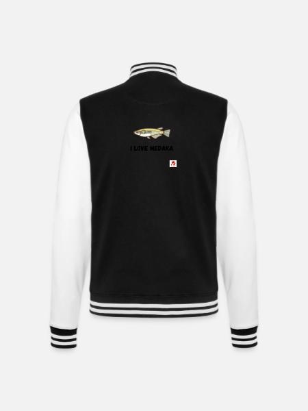 I Love Medaka 20240514 205940 0000 - College-Sweatjacke - Schwarz/Weiß