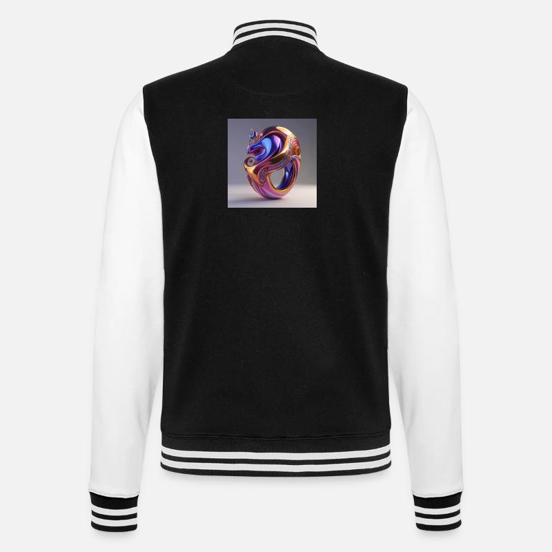 Kunst Ring - College-Sweatjacke - Schwarz/Weiß